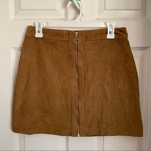 Suede Mini Skirt